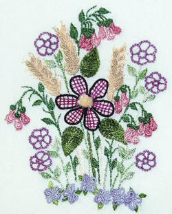 Laurel & Wheat Brazilian Embroidery Pattern by Anna Grist