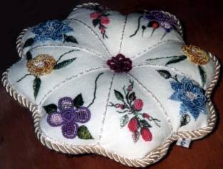 Victorian Pin Cushion Brazilian dimensional embroidery pattern