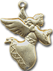 brass angel charm