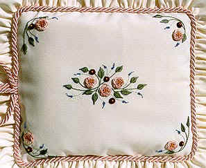 CAMELLIA CUSHION- Brazilian dimensional embroidery pattern