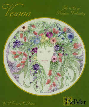 VERANA Brazilian dimensional embroidery pattern stitched with EdMar rayon Brazilian Embroidery