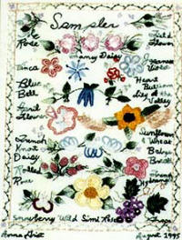 Sampler Sample - Brazilian dimensional embroidery pattern