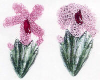 Cotton Candy Orchid by Virginia Chapman, Floss Flowers a Brazilian Dimensional embroidery design