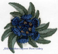 Royal Lotus by Virginia Chapman, Floss Flowers a Brazilian Dimensional embroidery design