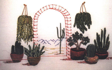 Cactus Patio Brazilian Embroidery pattern