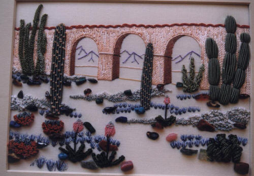 Succulent Rock Garden Brazilian Embroidery pattern