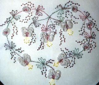 Angel Wings Flower Brazilian Embroidery pattern