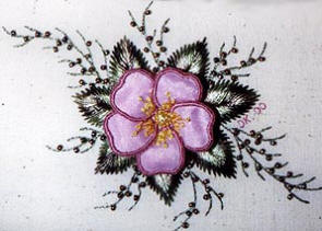 Two Wild Roses Brazilian Embroidery pattern