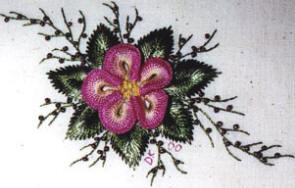 Two Wild Roses Brazilian Embroidery pattern