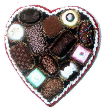 Brazilian Embroidery Design Box of Chocolates DK3860