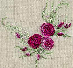 Summer Roses Brazilian dimensional embroidery pattern