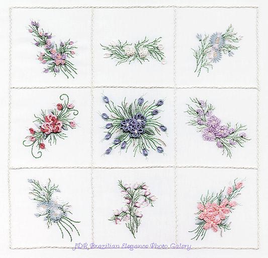 Brazilian Embroidery Design  Spring Sampler