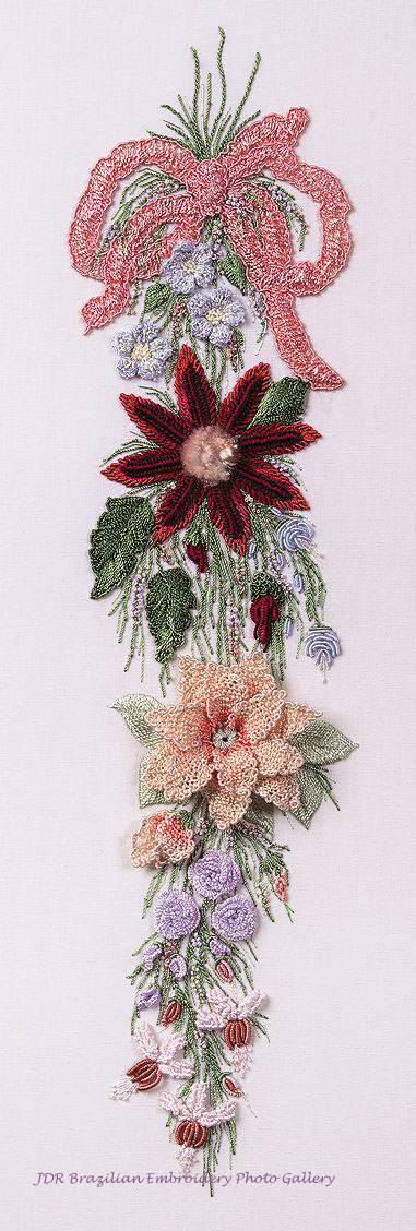 Dimensional Brazilian Embroidery By EdMar Dimensional Brazilian Embroidery Kit Undated Poinsettia