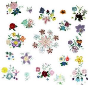 flowers embroidery