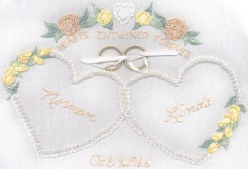 Wedding ring cushions patterns