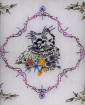 Brazilian Embroidery Pattern, Momma Cat  In The Field, JDR6008 