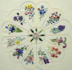 Brazilian Embroidery Pattern  Dresden Plate