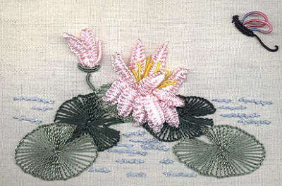 Brazilian Embroidery Pattern  Water Lily