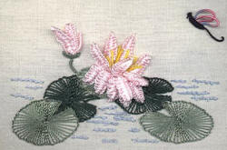 Brazilian Embroidery Pattern  Water Lily