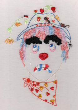 JDR 165 Brady The Clown in Brazilian Dimensional Embroidery
