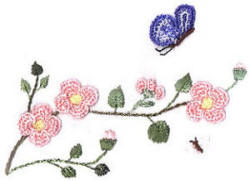 Brazilian Embroidery Design: Apple Blossom Time