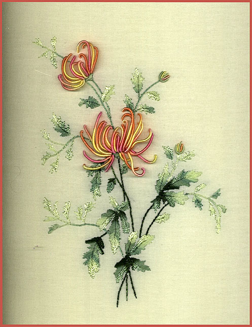 Brazilian Embroidery Design JDR 307 Chrysanthemum