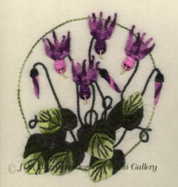 Brazilian Embroidery Design: Cyclamen