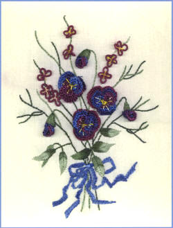 Brazilian Embroidery Pattern JDR 336 Pansy