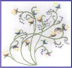 Brazilian Embroidery Pattern Creeping Flower