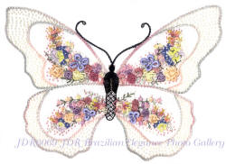 Butterfly, Delicate Beauty Brazilian Embroidery