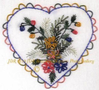 JDR 6119 Heart of Japanese Violets & Ferns
