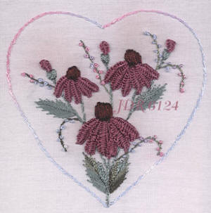 JDR 6124 Coneflowers In A Heart