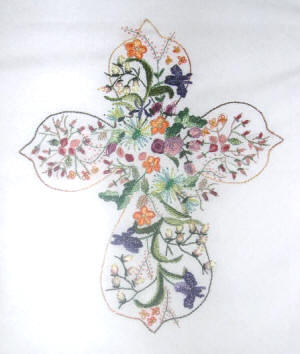 JDR 6219 "He Lives" Brazilian Dimensional Embroidery Pattern 