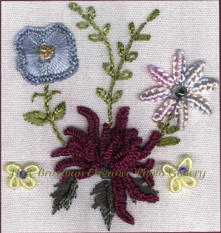 Brazilian Embroidery Sampler Block 4