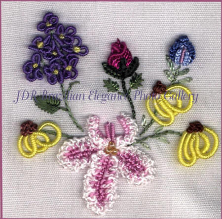 Brazilian Embroidery Sampler Block 7