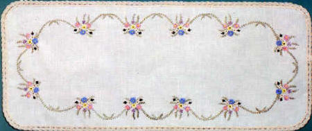 Brazilian Embroidery Design Table Runner