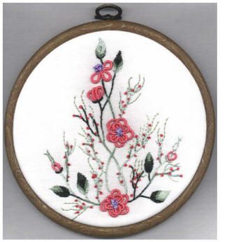 Cherry Blossoms,embroidery Kit Flowers,embroidery Kit for Beginner