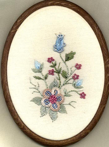 Charlene's Rose Oval Brazilian Embroidery design