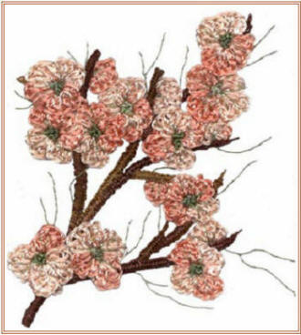 Brazilian Embroidery Pattern Peach Blossom