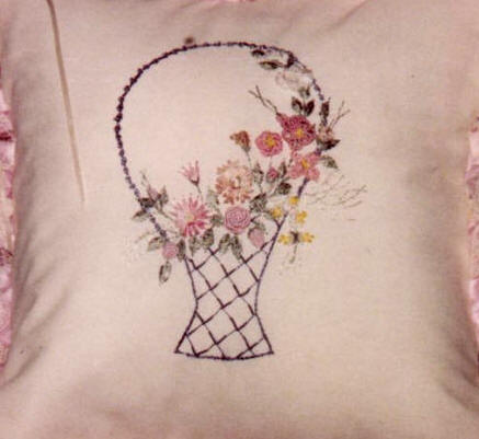 Spring Flower Basket Brazilian Dimensional Embroidery Design