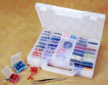 Bead Organizer Case with Scoop & Tweezer