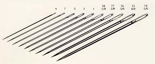 Darner Needle size comparison