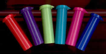 Set of 6 Round Plastic Bead Storage Tubes