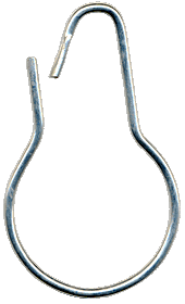 Pear shaped sliver shower hooks
