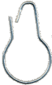 Pear shaped sliver shower hooks