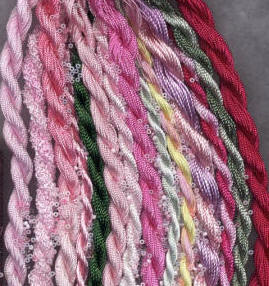 Pink colors of EdMar Rayon Thread