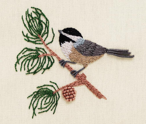 Chickadee in the Pines Brazilian Pattern