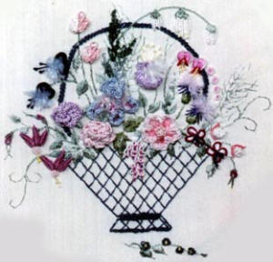 Summer Basket  Brazilian Embroidery Design